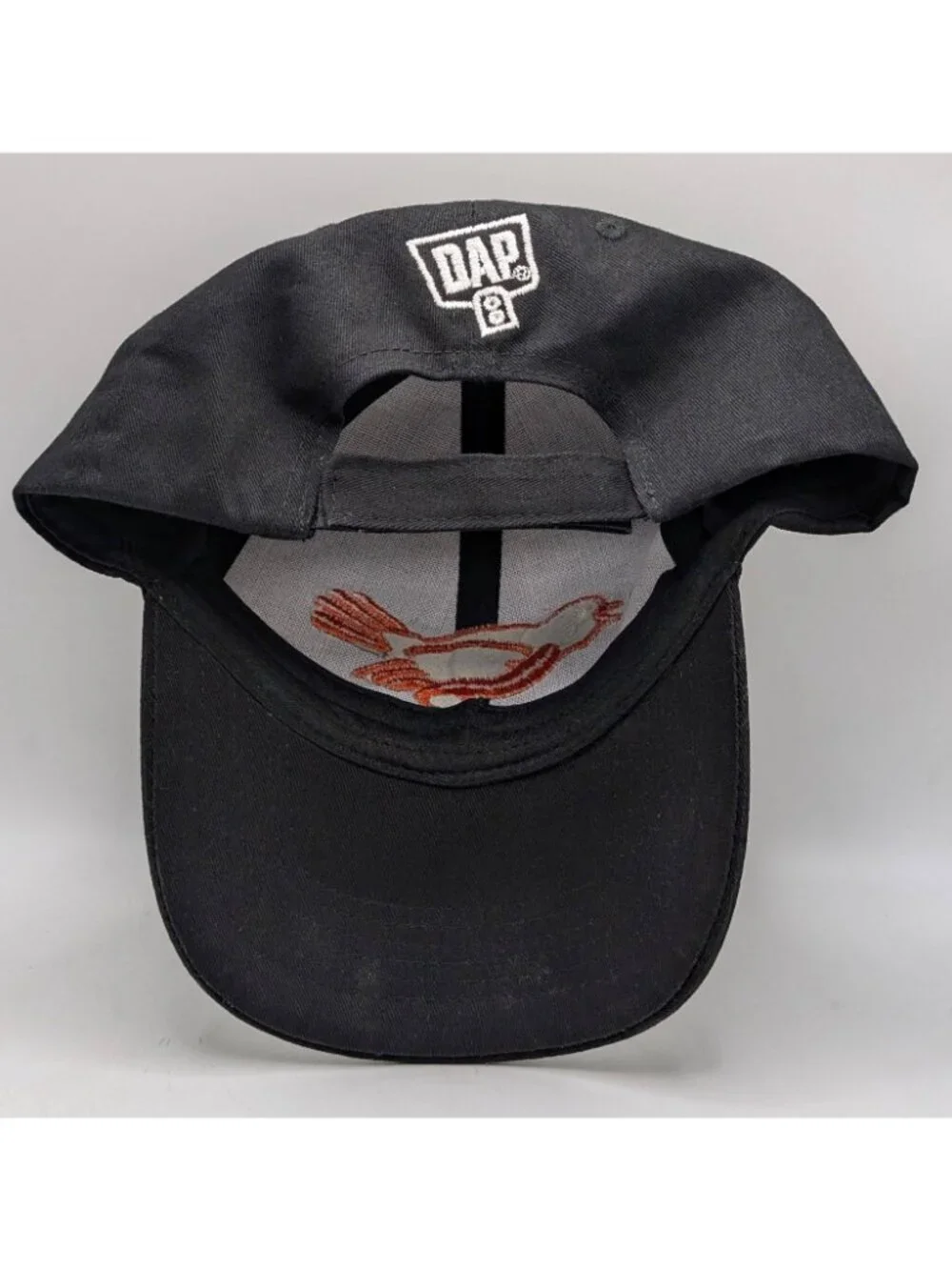 Baltimore Orioles DAP Strap Back Hat MLB Baseball Stadium Promo Cap All Black